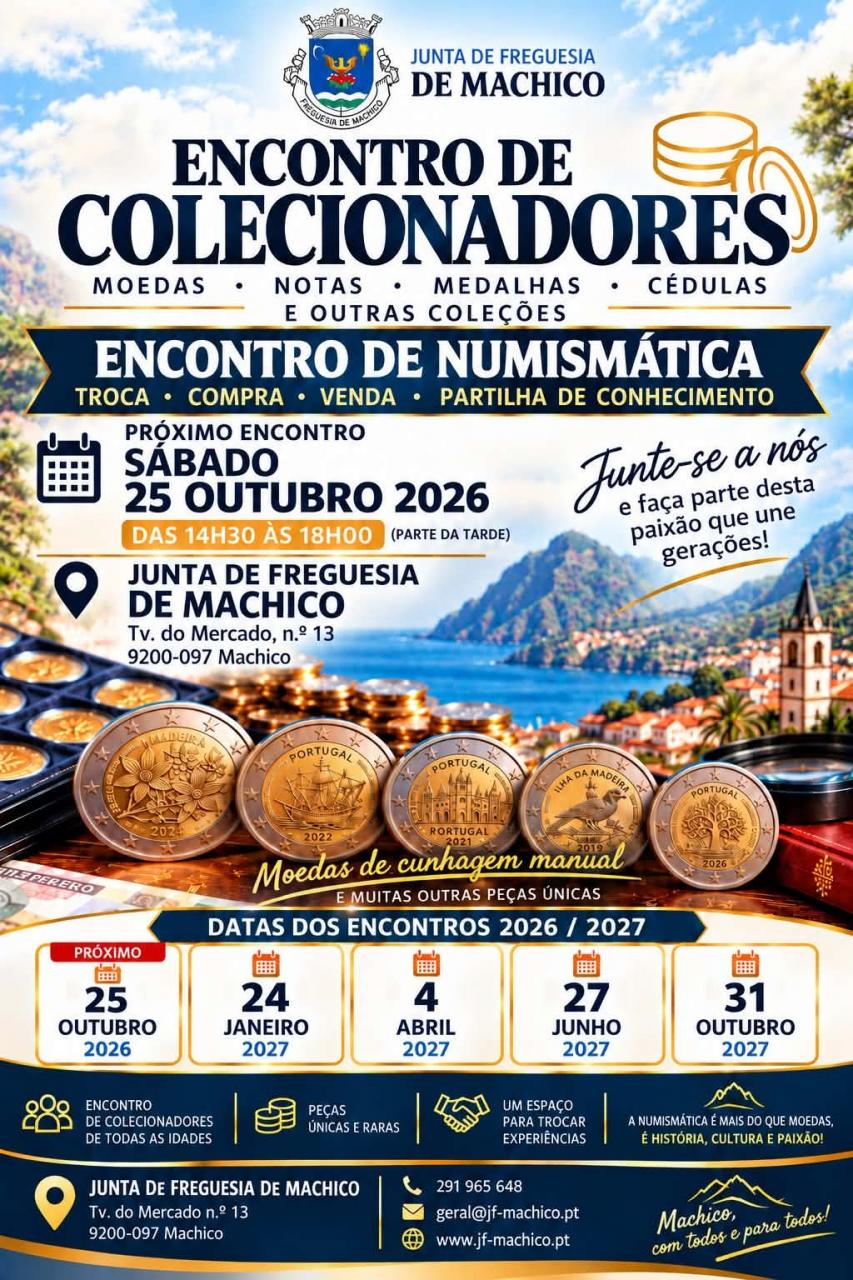 Free Coin & Collectors’ Meet-up in Machico, Madeira