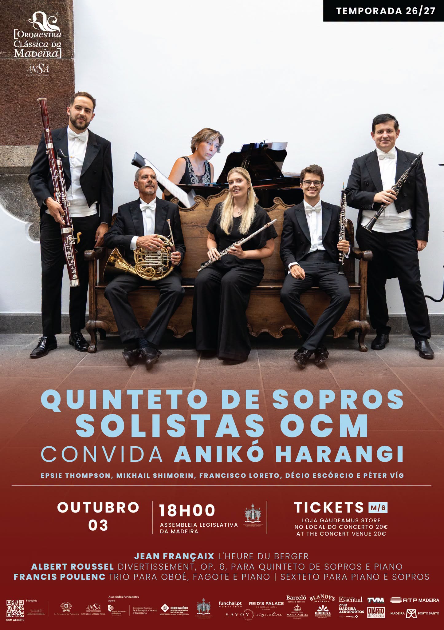 Quinteto de Sopros "Solistas OCM" convida Anikó Harangi